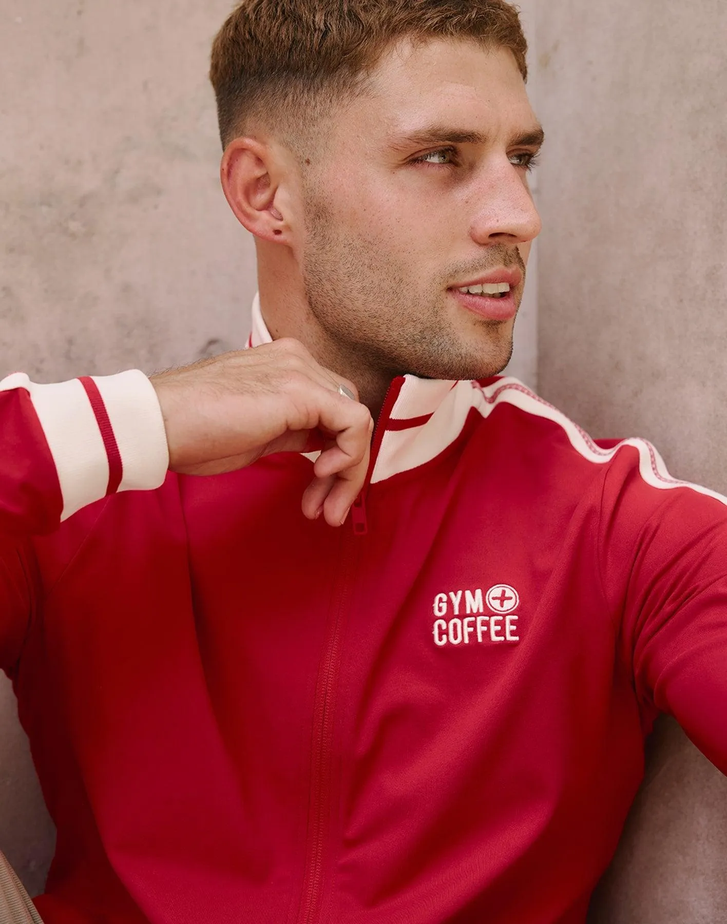 Varsity Jacket in Crimson Red