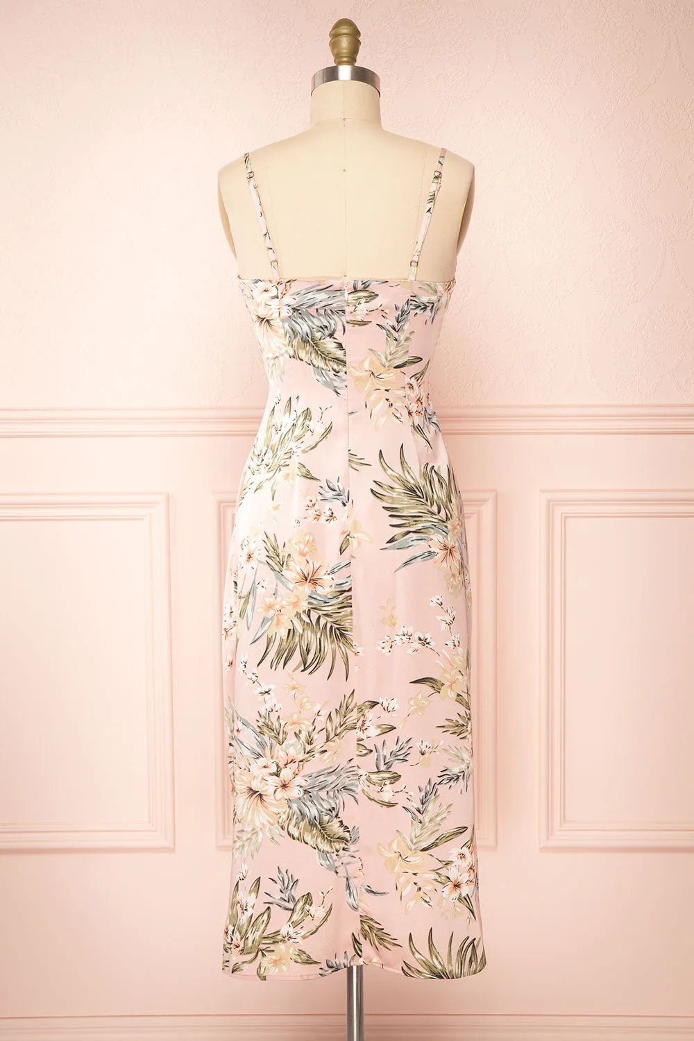 Waimea | Cowl Neck Floral Midi Dress