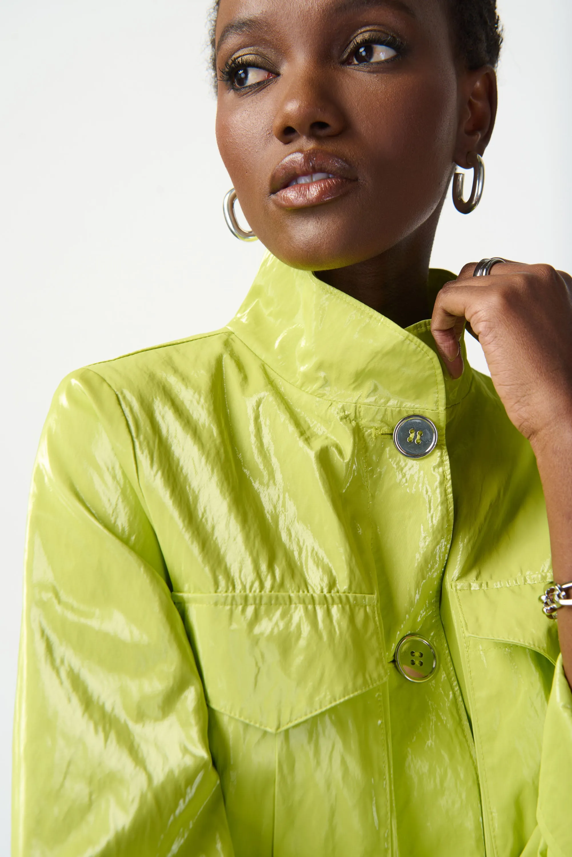 Water-Resistant Novelty Boxy Jacket