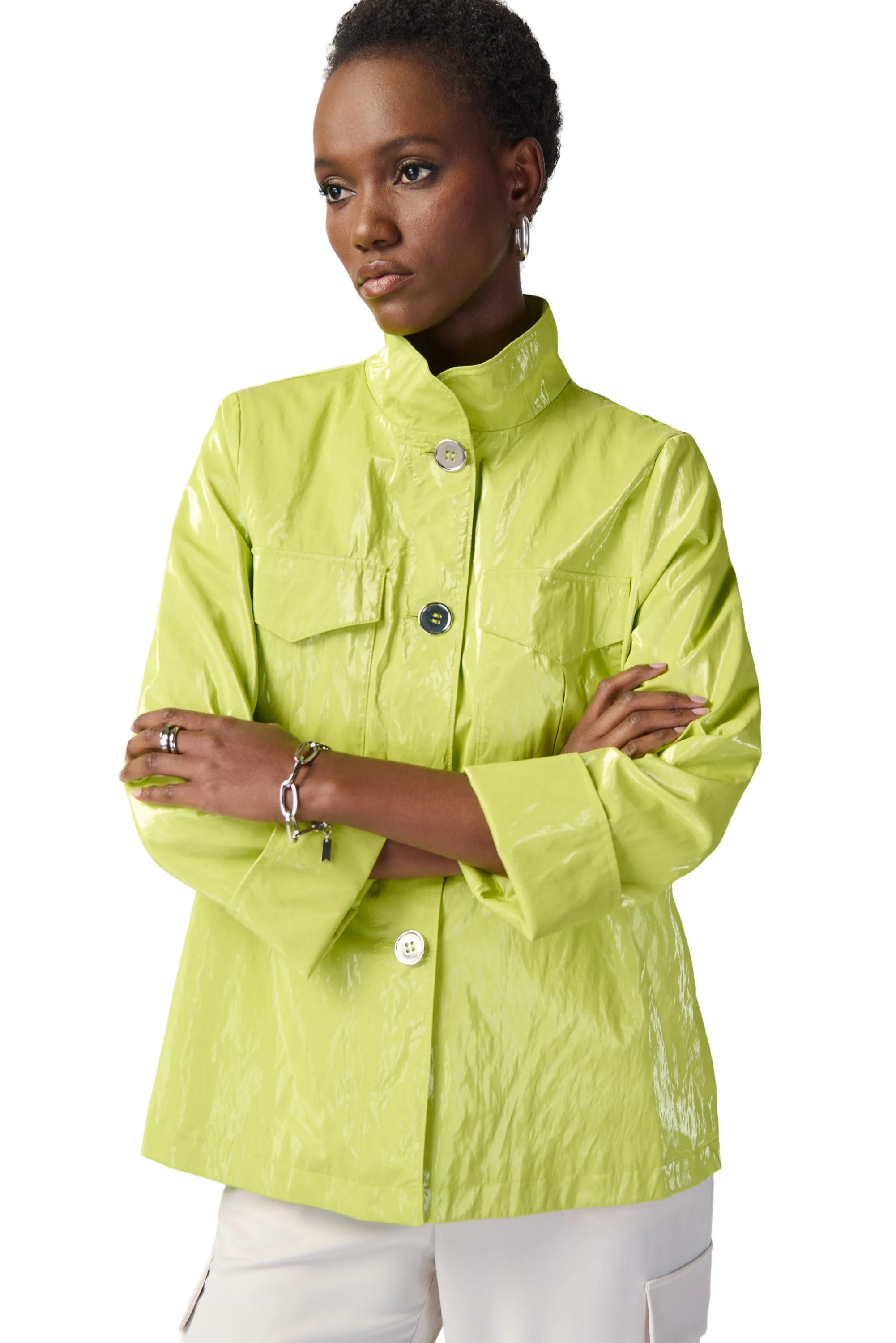 Water-Resistant Novelty Boxy Jacket