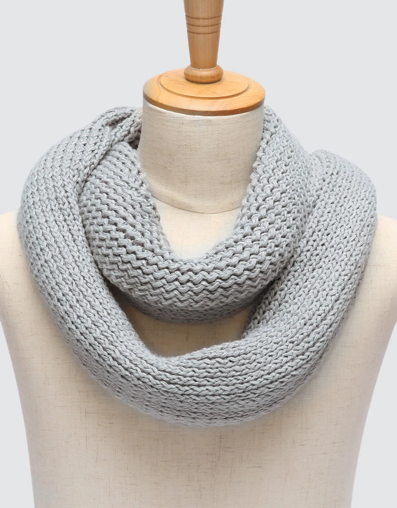 Wide Knit Ribbed Scarf