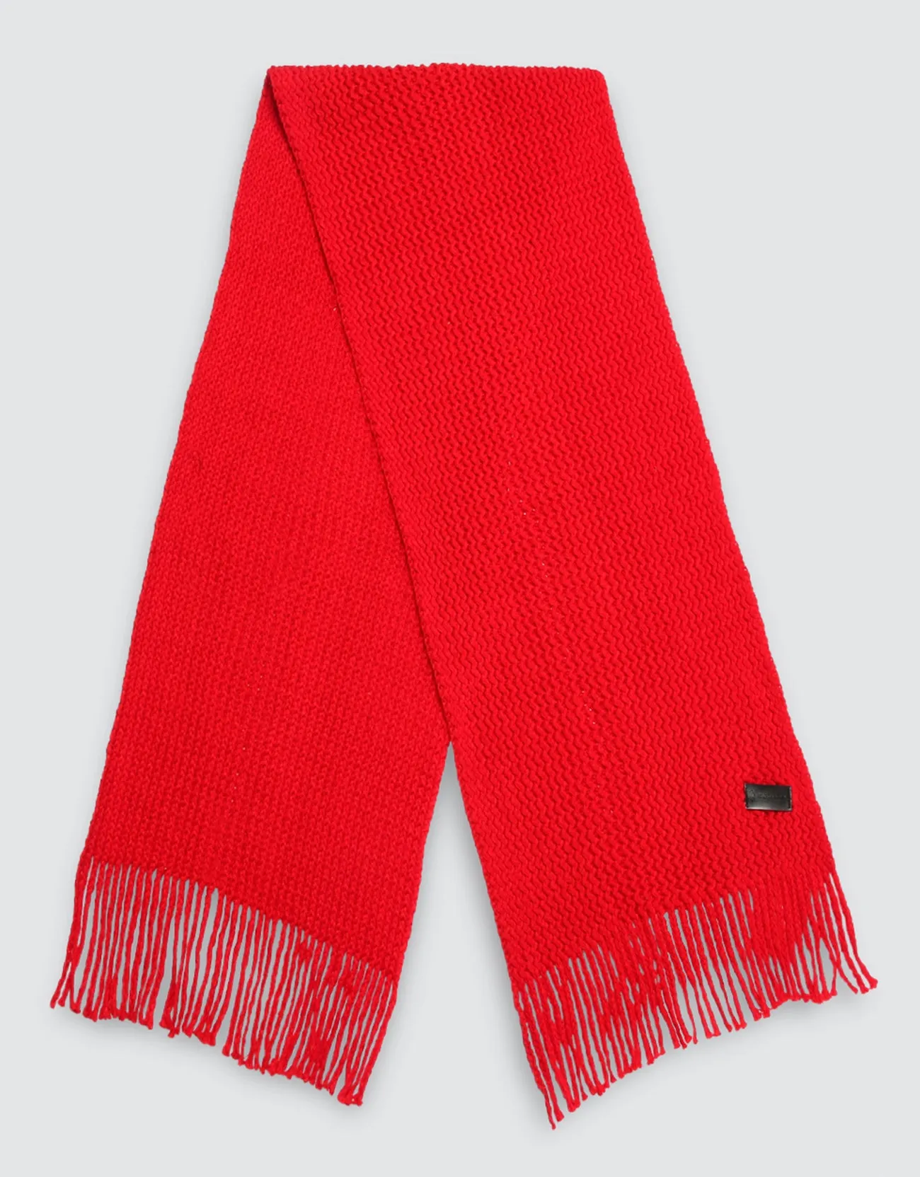 Wide Knit Ribbed Scarf