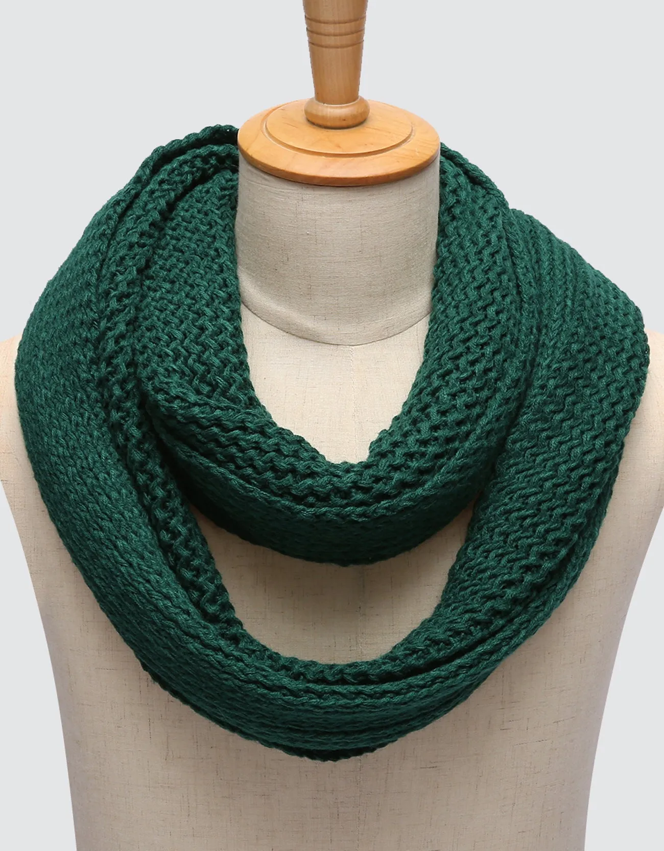 Wide Knit Ribbed Scarf