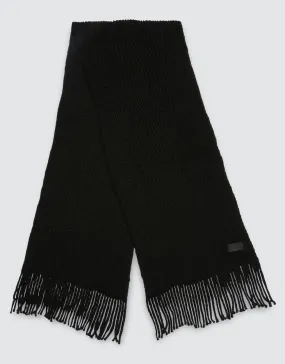 Wide Knit Ribbed Scarf