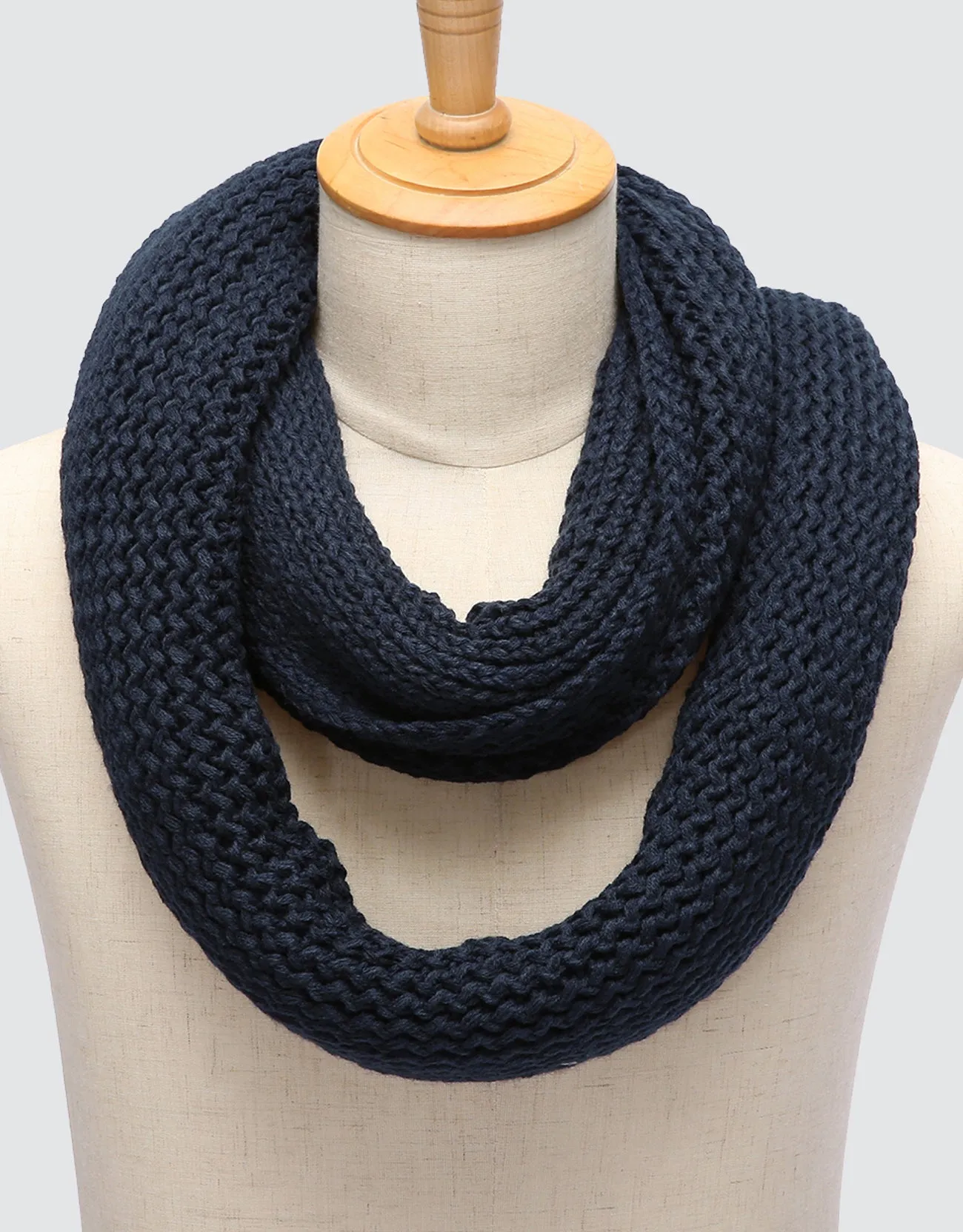 Wide Knit Ribbed Scarf