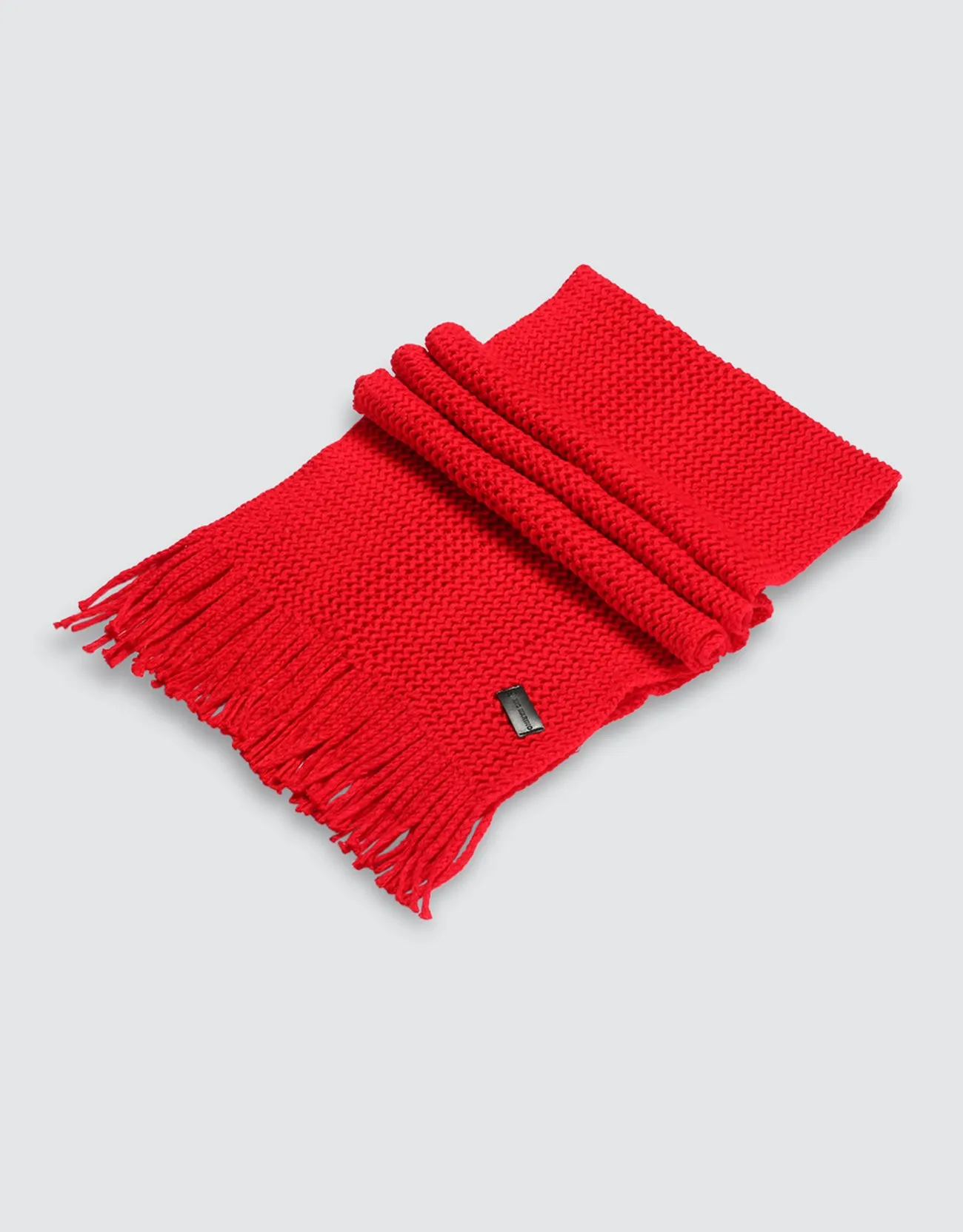 Wide Knit Ribbed Scarf