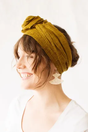 Wild Silk Head Wrap, Turmeric   Passion Fruit