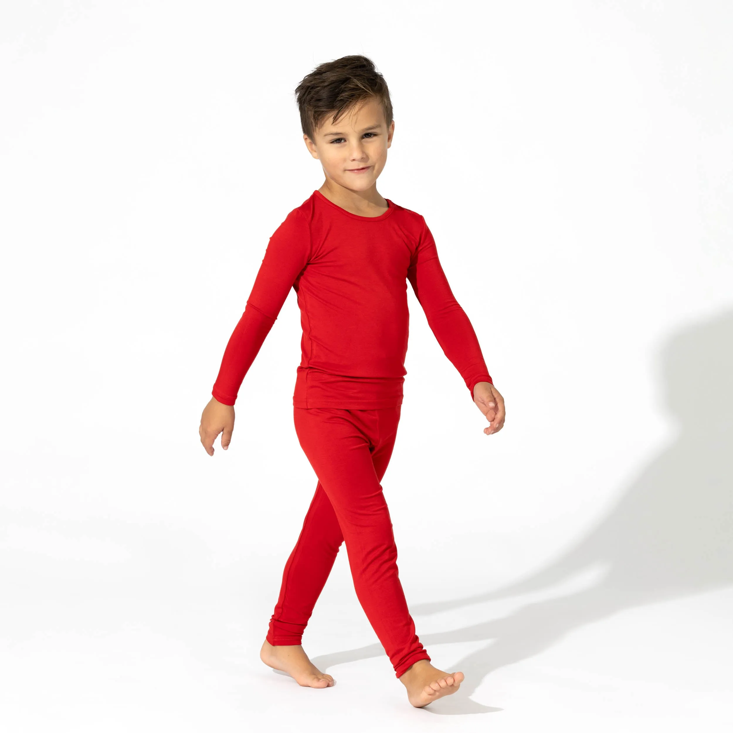 Winterberry Red Kids Bamboo Pajamas