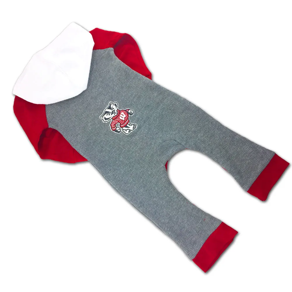 Wisconsin Thermal Hooded Romper