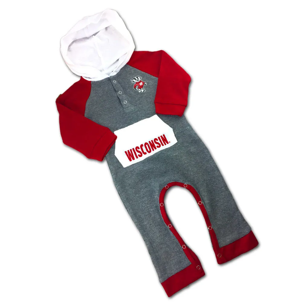 Wisconsin Thermal Hooded Romper