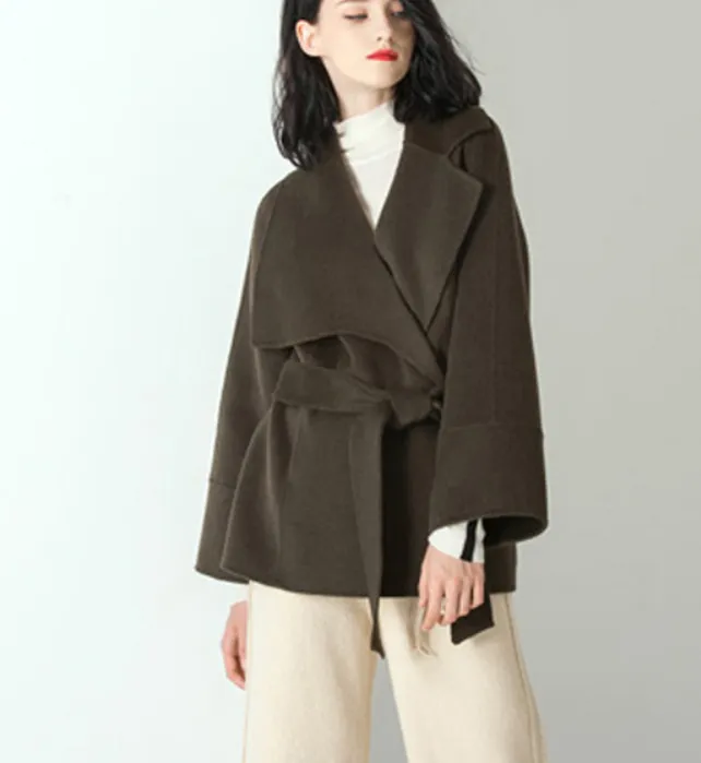 Women Winter Large Collar Women Wool Coat Jacket/1122