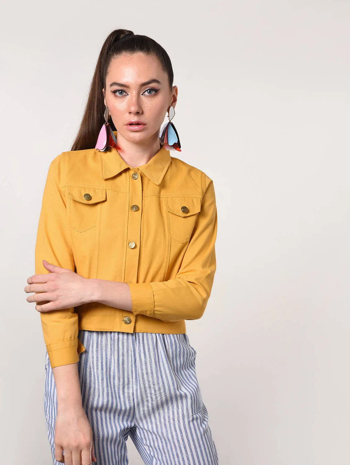 Yellow denim Jacket