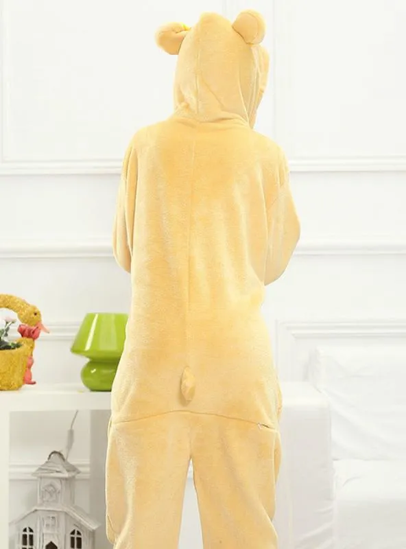 YELLOW EASILYBEAR COSTUME PAJAMAS SLEEPWEAR ONESIE