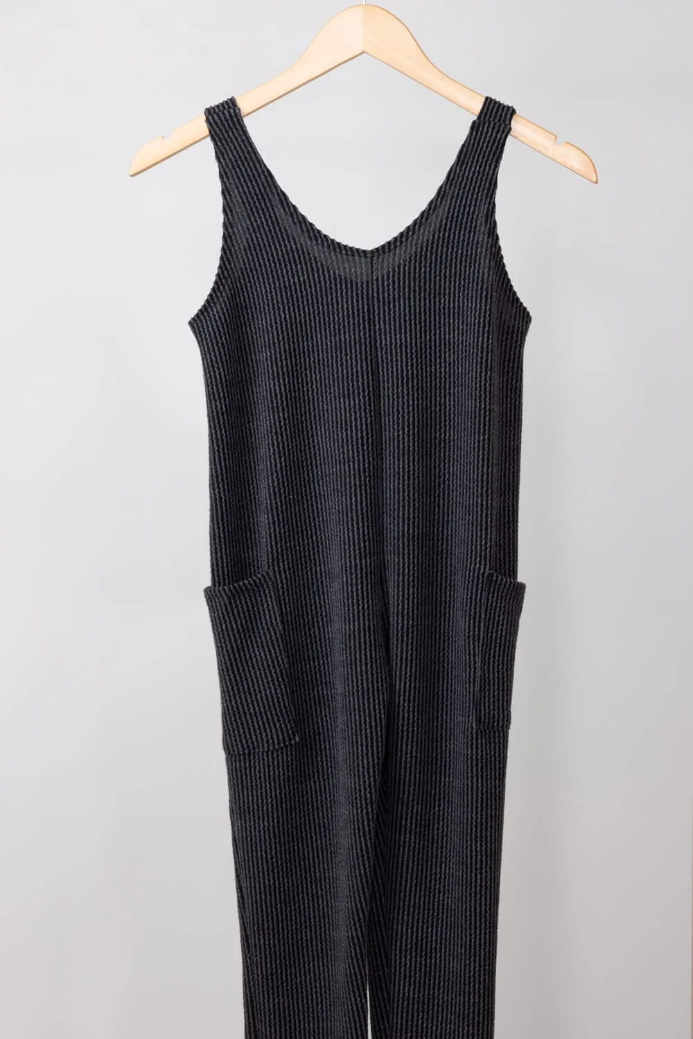 Youth Thermal Tank Top Jumpsuit for Girls in Charcoal | GP468-CHARCOAL