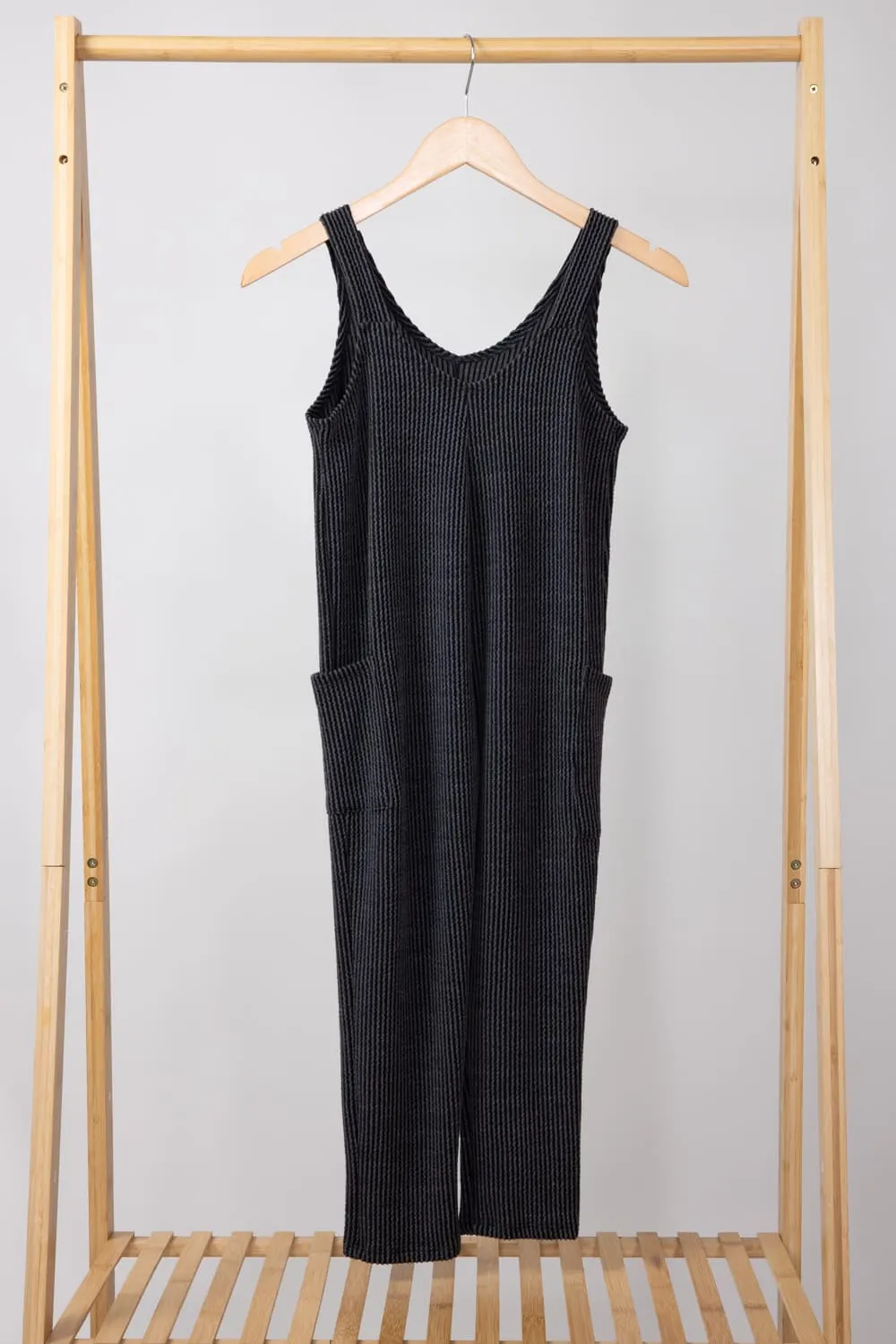 Youth Thermal Tank Top Jumpsuit for Girls in Charcoal | GP468-CHARCOAL