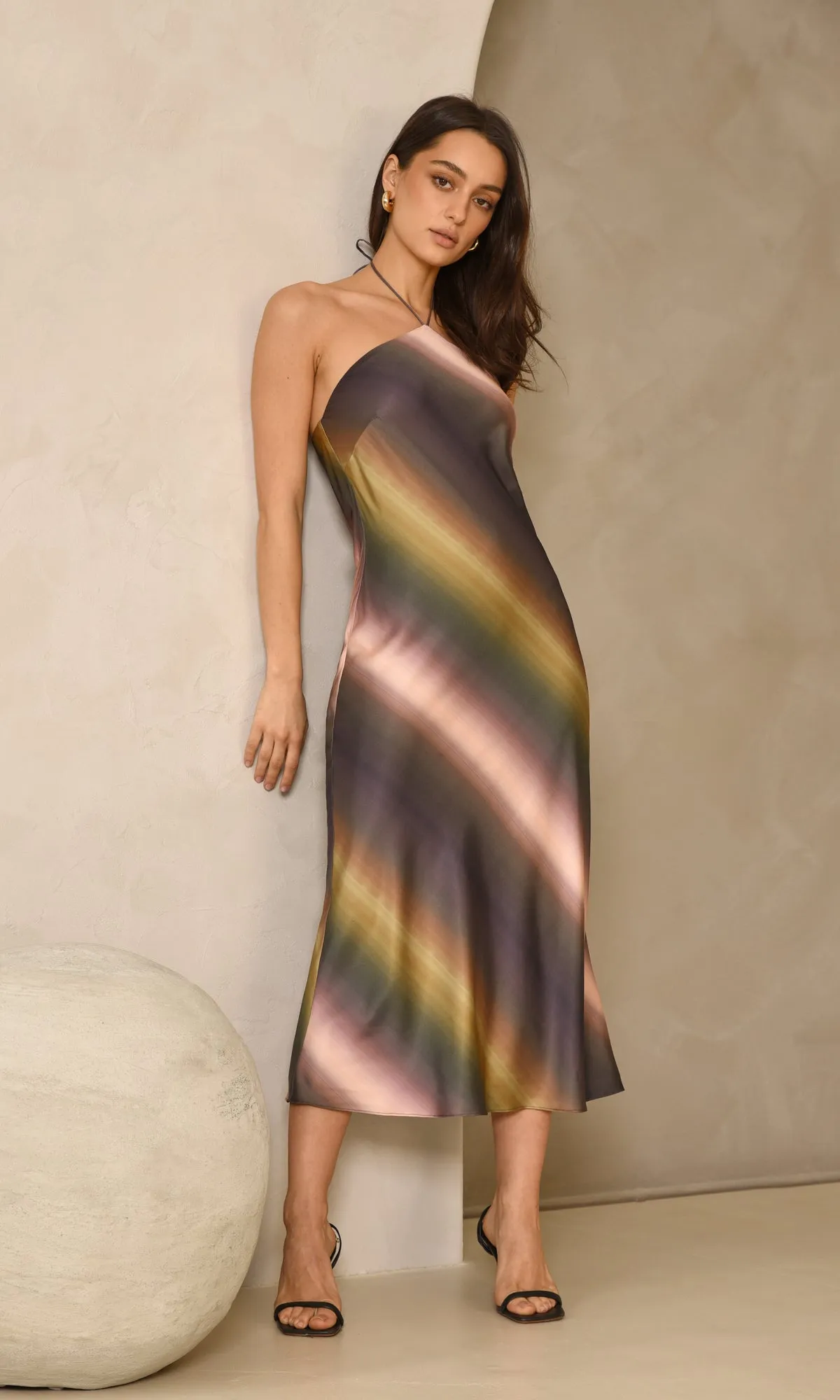 Yvonne Halter Satin Dress